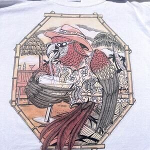 Vintage Solar Color Changing St. Maarten Parrot Tropical Cotton T Shirt Size XL